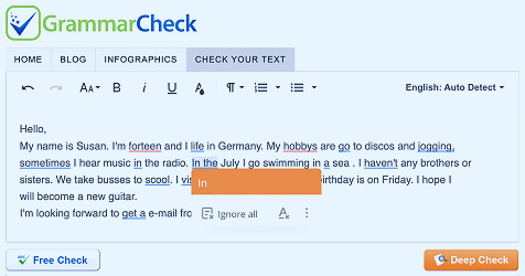 Free Grammar Checker (Online Editor)